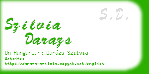 szilvia darazs business card