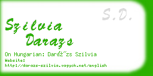 szilvia darazs business card